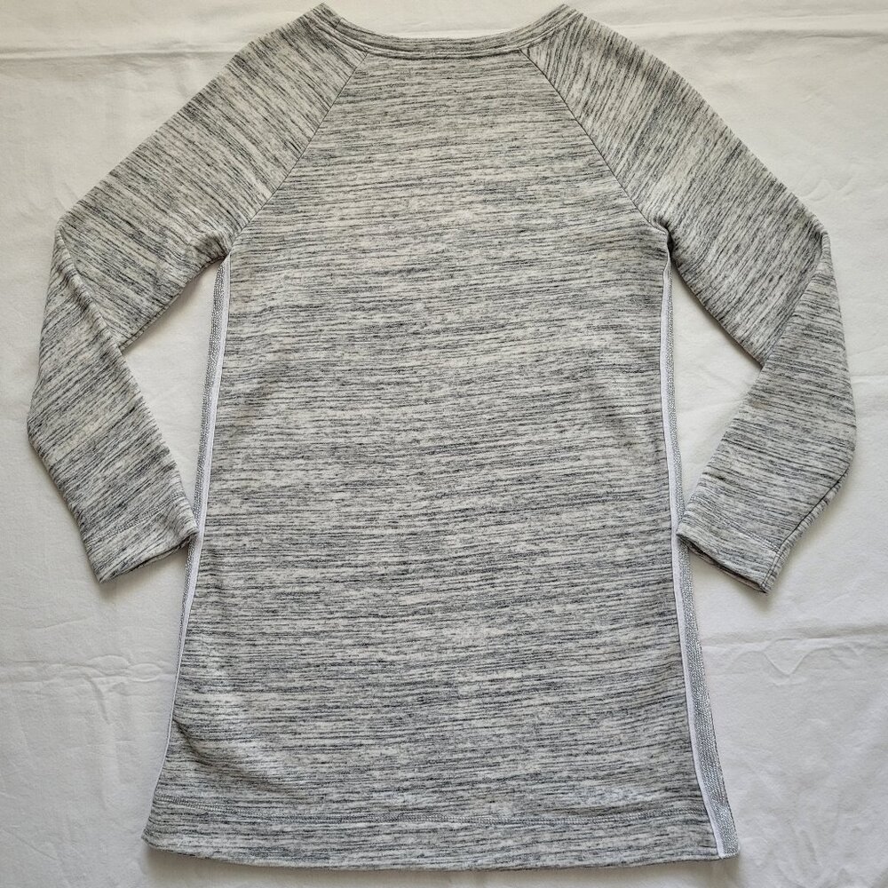 Cat & Jack Girls Heart Dress Heather Gray Long Sleeve Sequin Glitter L 10/12 - Picture 2 of 10